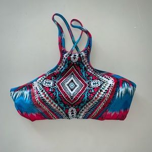 PILYQ Multi Colored Pattern Swimsuit Top